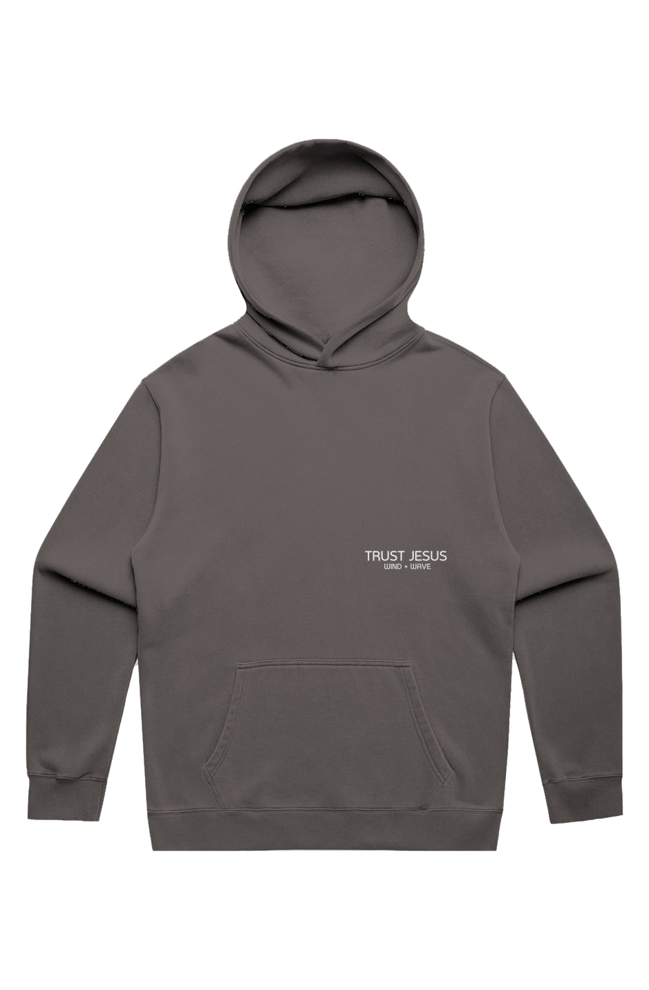 Trust Jesus Faded Hoodie - Grey
