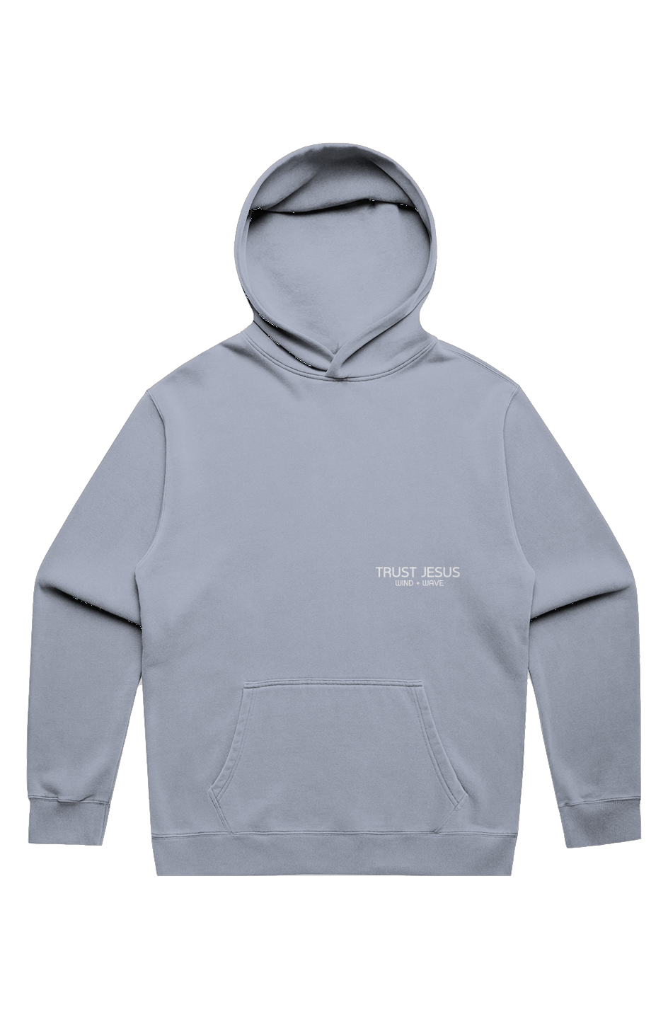 Trust Jesus Faded Hoodie - Powder Blue