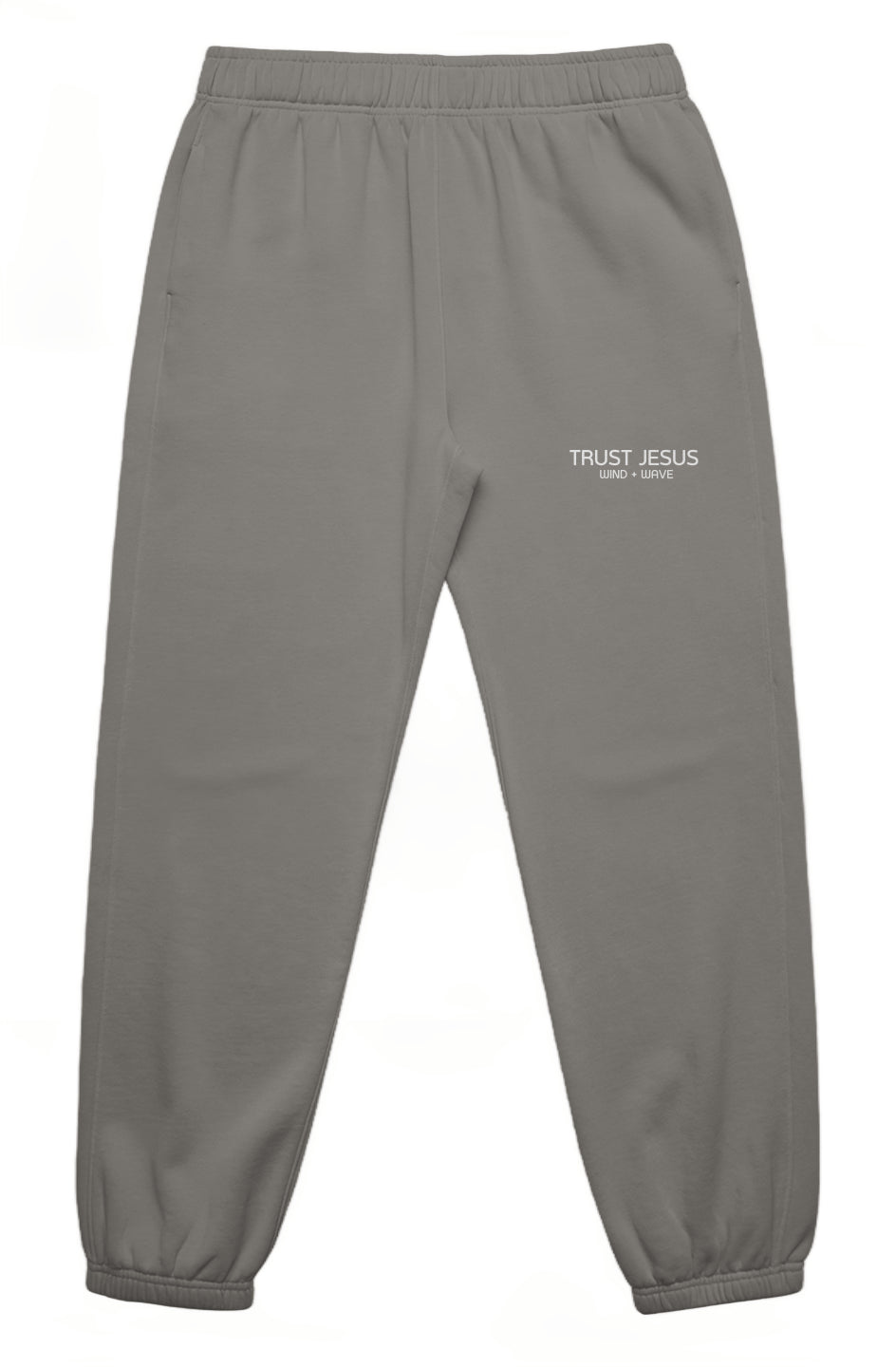 Trust Jesus Faded Pants - Grey
